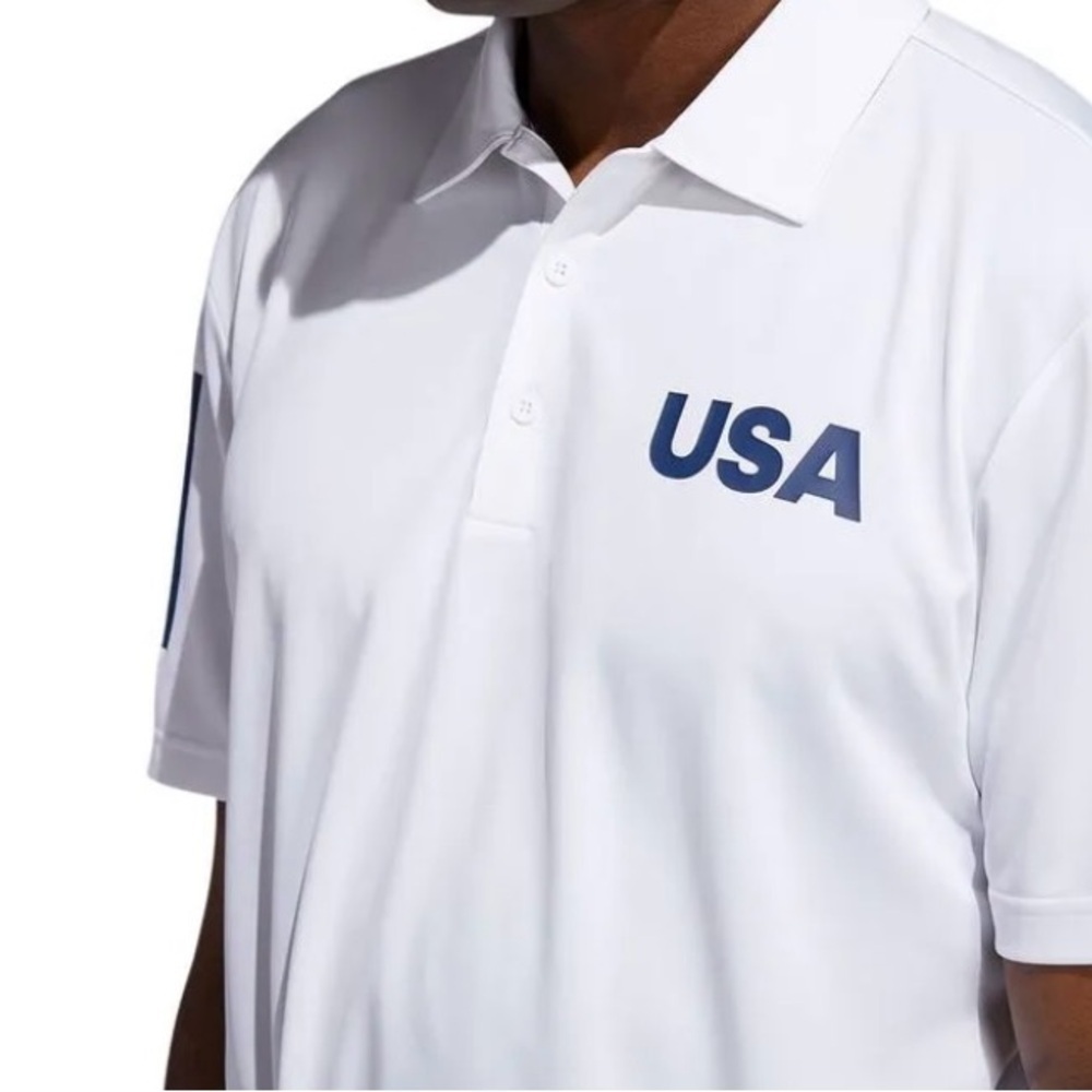 Men's Adidas Golf- Ultimate365 Fade Stripe USA Polo - Size XL